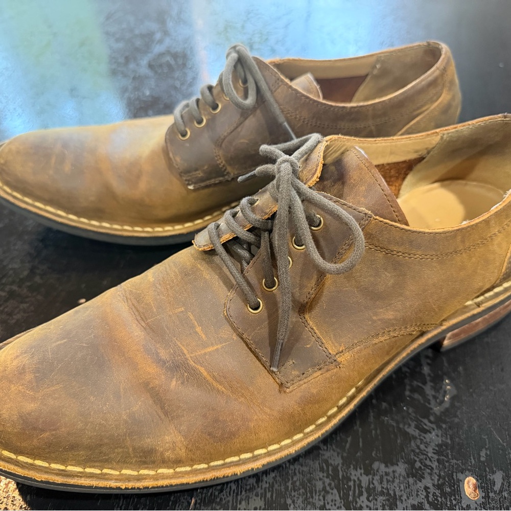 Cole Haan Men’s Brown Leather Lace-Up Oxfords